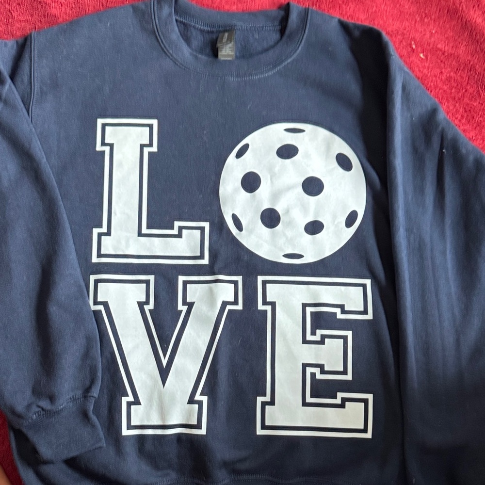 Gildan Navy Blue LOVE Sweatshirt